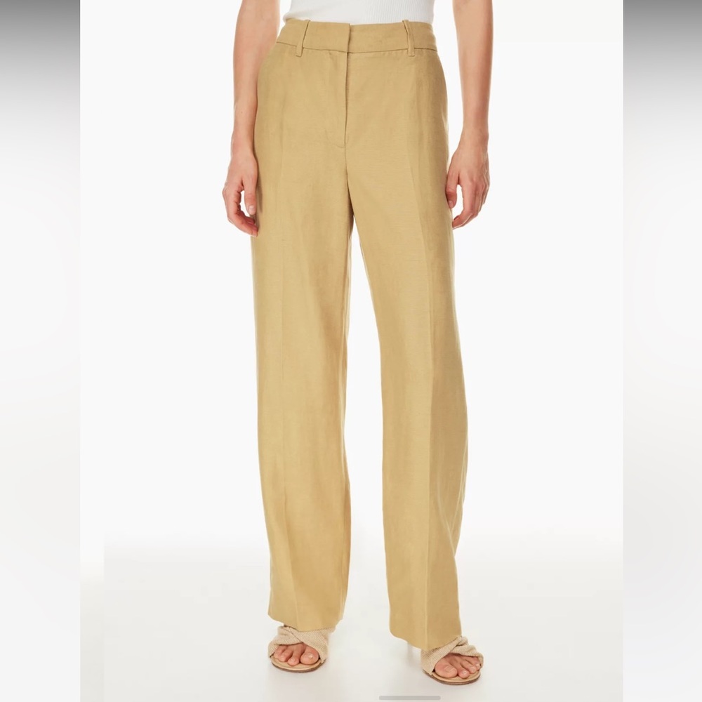 Aritzia Wide Leg Linen Author Pants, NWT